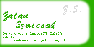 zalan szmicsak business card